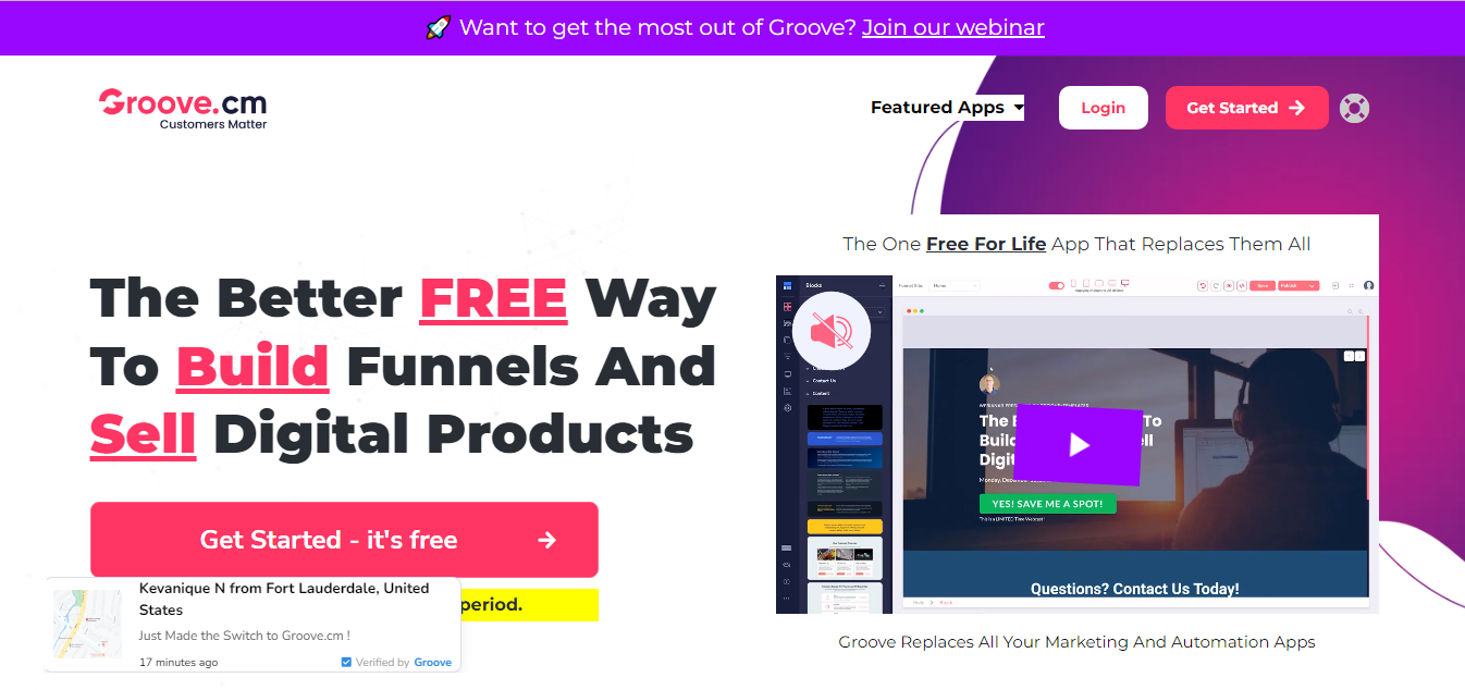 groove funnels All in one marketing platforms